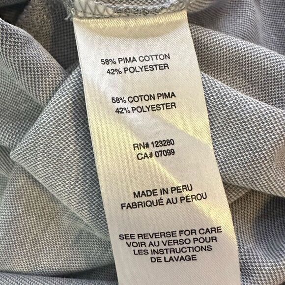 Travis Mathew Small Gray on Gray Striped Golf Polo - Picture 5 of 6